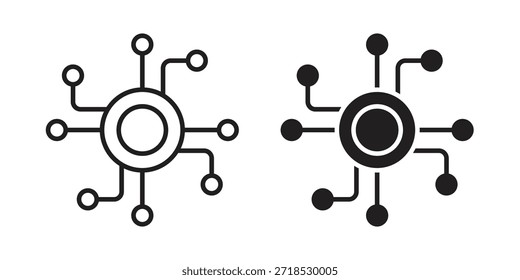 Conceito de ícone descentralizado para infográfico, site ou aplicativo.