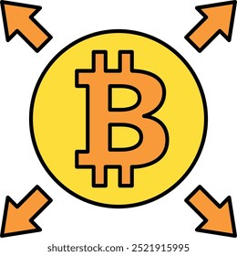 Icono o ilustración descentralizada que representa la cadena de bloques y los sistemas distribuidos