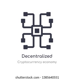 decentralized icon. isolated decentralized icon vector illustration from cryptocurrency economy collection. editable sing symbol can be use for web site and mobile app
