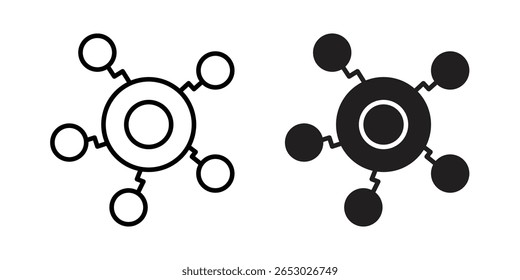Ícone descentralizado Design de logotipo Modelo de vetor Ilustração