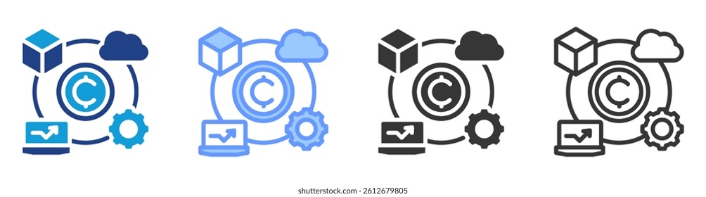 Decentralized icon set multiple style collection