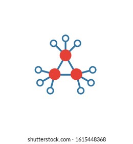 Decentralized icon. Simple flat element from crypto currency collection. Creative decentralized icon for templates, software and apps.