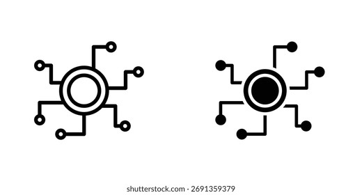 Ícone descentralizado Ilustração vetorial simples para design gráfico e web.