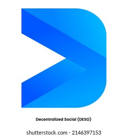 Decentralized Social crypto currency with symbol DESO. Crypto logo vector illustration for stickers, icon, badges, labels and emblem designs. svg