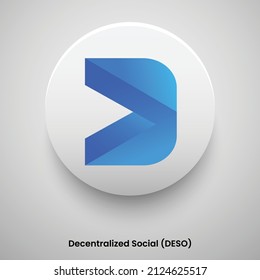 Decentralized Social  (DESO) cryptocurrency logo symbol vector illustration template Can be used in Banners, posters, icons, stickers, badges, labels and print designs. svg
