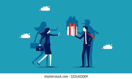 Deception Or Fraud. Dishonest. Business Concept Vector Illustration