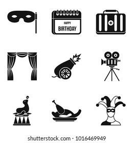 Deception icons set. Simple set of 9 deception vector icons for web isolated on white background