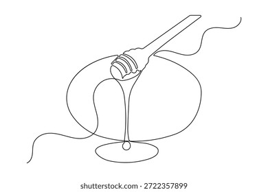 Deception symbol continuous outline drawing simple style romantic element