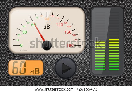 Decibel gage. Vector 3d illustration