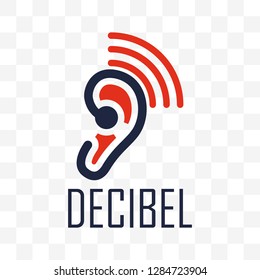 decibel logo isolated on white background. vector illustration