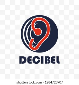 decibel logo isolated on white background. vector illustration