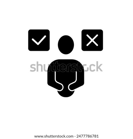 decide concept line icon. Simple element illustration. decide concept outline symbol design.