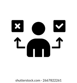 Decide Icon Glyph Vector Illustration
