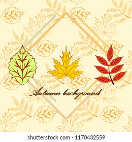 deciduous autumn vector background