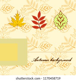 deciduous autumn vector background