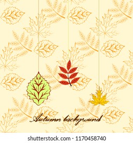 deciduous autumn vector background