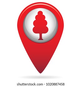 Deciduous forest icon. Vector illustration