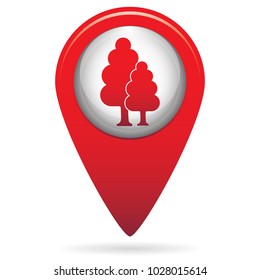 Deciduous forest icon. Vector illustration