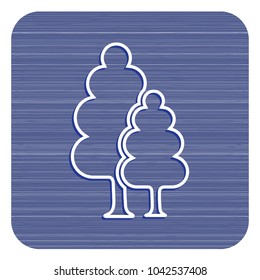 Deciduous forest icon. Vector illustration