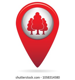 Deciduous forest icon. Vector illustration