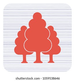 Deciduous forest icon. Vector illustration