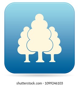 Deciduous forest icon. Vector illustration