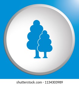 Deciduous forest icon. Vector illustration