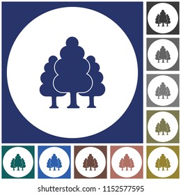 Deciduous forest icon. Vector illustration