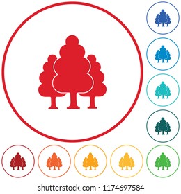 Deciduous forest icon. Vector illustration