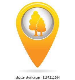 Deciduous forest icon. Vector illustration
