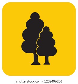 Deciduous forest icon. Vector illustration