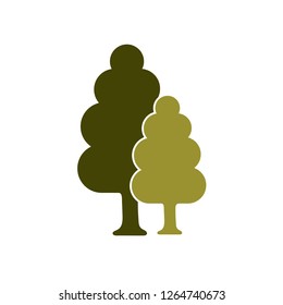 Deciduous forest icon. Vector illustration