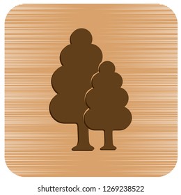 Deciduous forest icon. Vector illustration