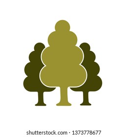 Deciduous forest icon. Vector illustration
