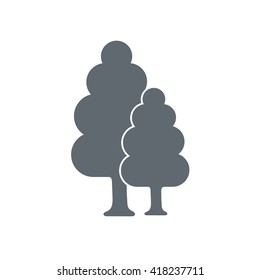 Deciduous forest icon. Vector illustration