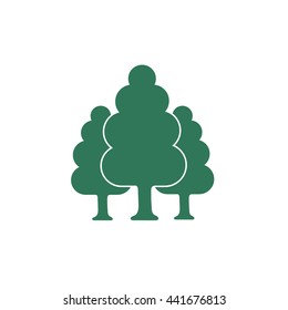 Deciduous forest icon. Vector illustration