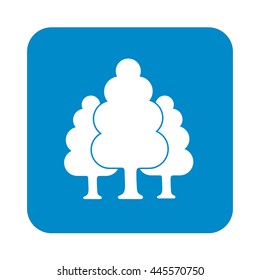 Deciduous forest icon. Vector illustration