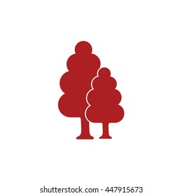 Deciduous forest icon. Vector illustration