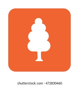 Deciduous forest icon. Vector illustration