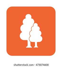 Deciduous forest icon. Vector illustration