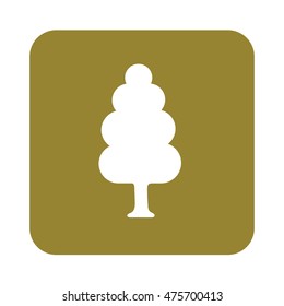 Deciduous forest icon. Vector illustration