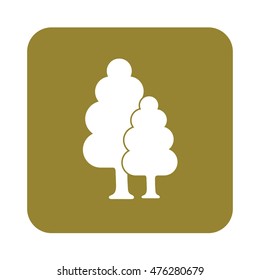 Deciduous forest icon. Vector illustration