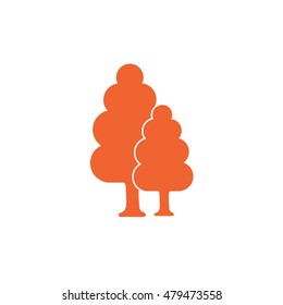 Deciduous forest icon. Vector illustration