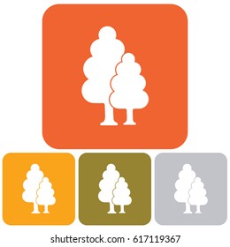 Deciduous forest icon. Vector illustration