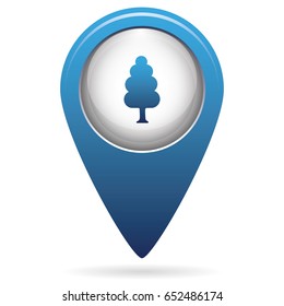 Deciduous forest icon. Vector illustration