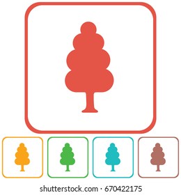 Deciduous forest icon. Vector illustration