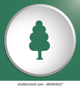 Deciduous forest icon. Vector illustration