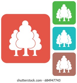 Deciduous forest icon. Vector illustration