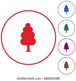 Deciduous forest icon. Vector illustration