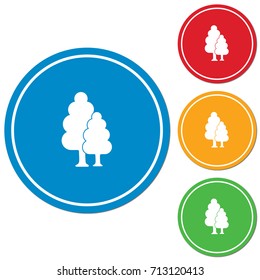 Deciduous forest icon. Vector illustration